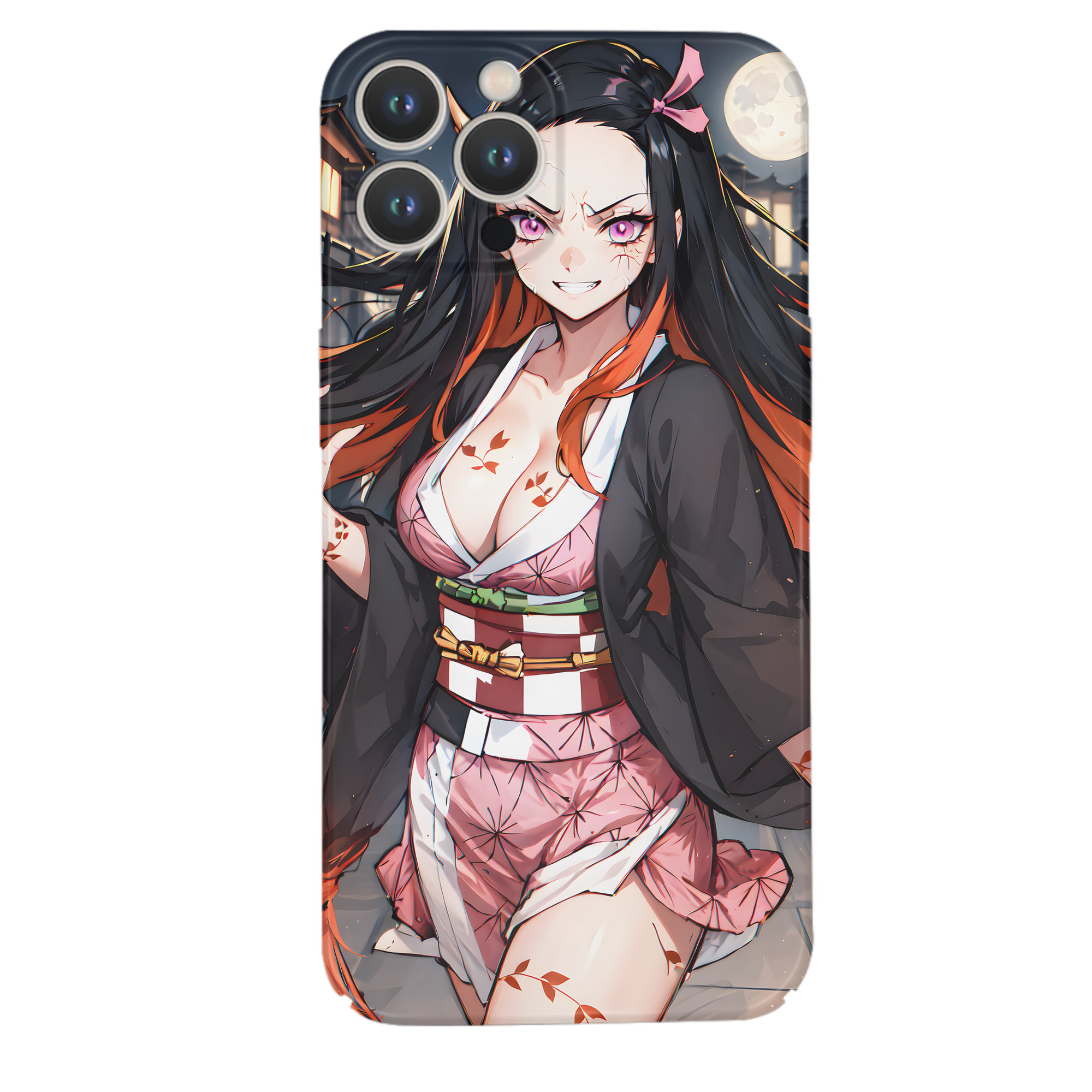 （画像用） 鬼滅の刃（きめつのやいば）竈門 禰󠄀豆子／かまど ねずこ Kamado Nezuko 【iPhone 14シリーズ対応】ハードケース